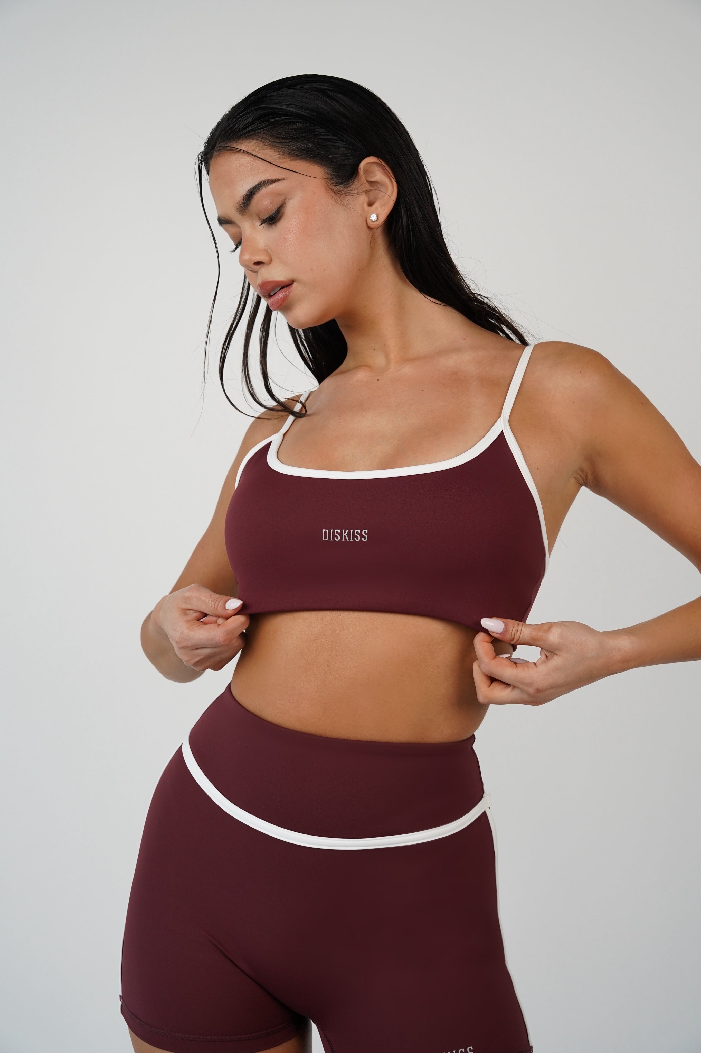 טופ Ellén Burgundy